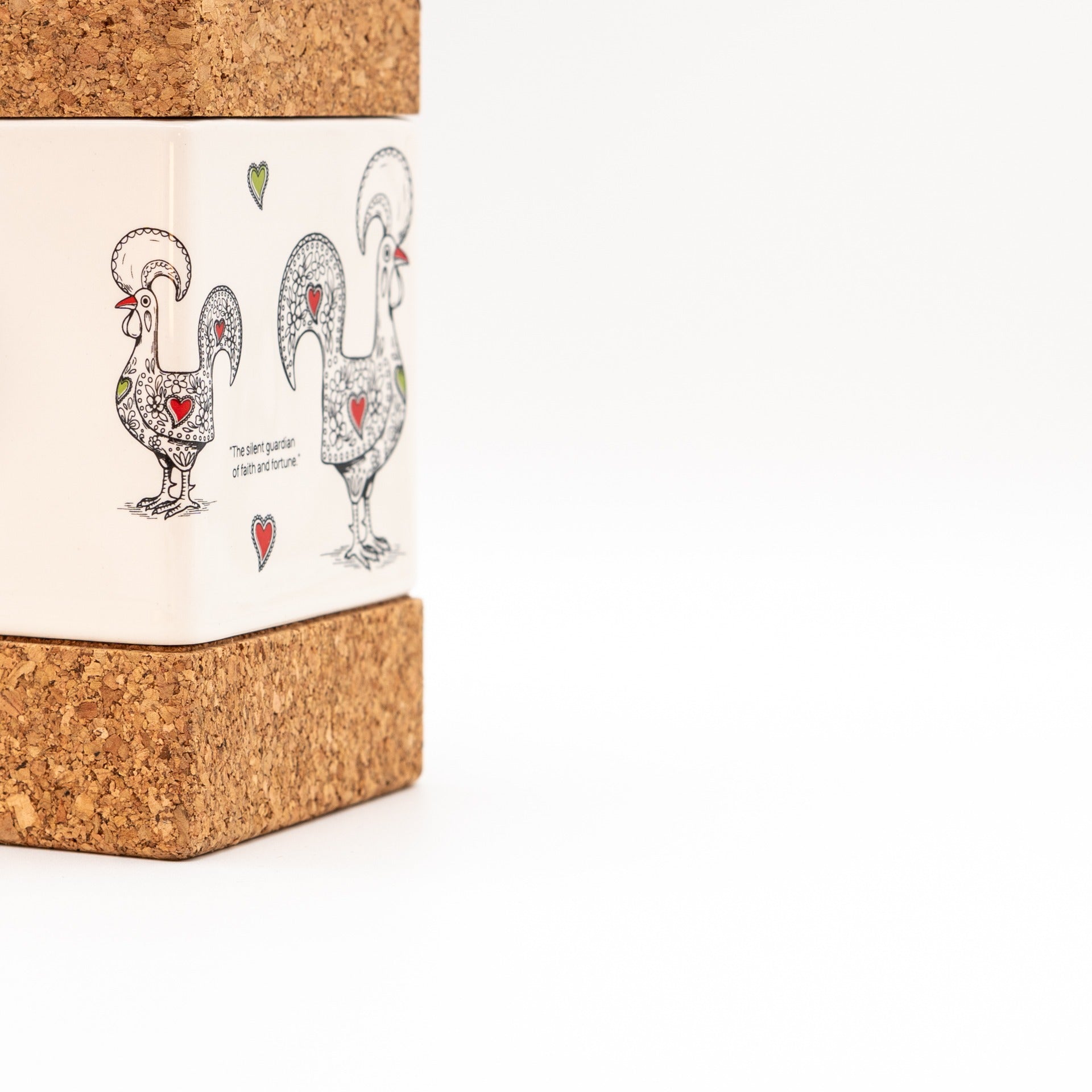 Cube 2 Lids The Barcelos Rooster Linear - Olive Oil