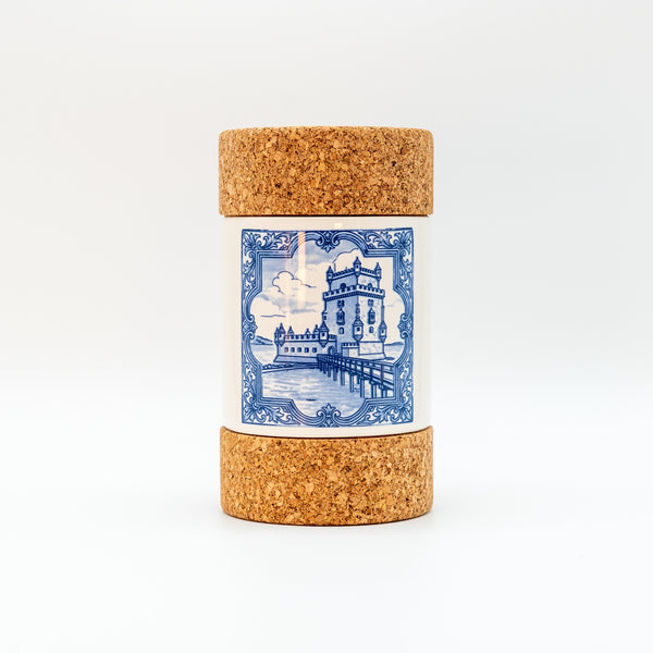 Cylinder 2 Lids The Belém Tower Tile - Sea Salt