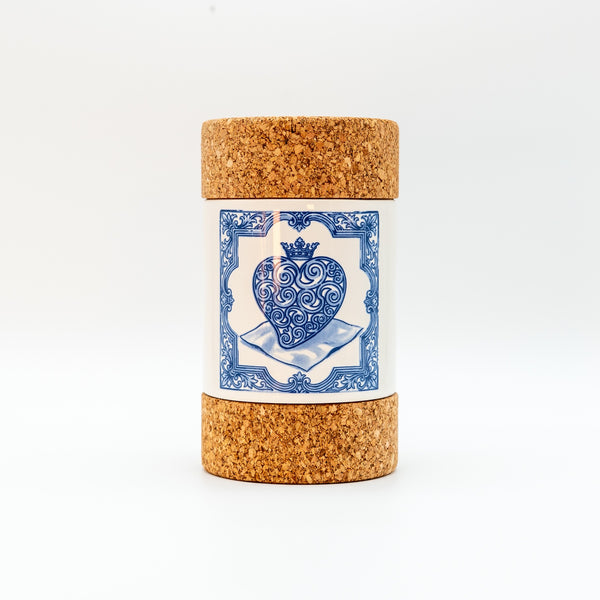 Cylinder 2 Lids The Viana Heart Tile - Sea Salt