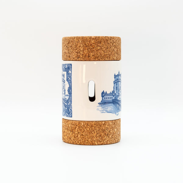 Cylinder 2 Lids The Belém Tower Tile - Sea Salt