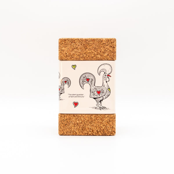Cube 2 Lids The Barcelos Rooster Linear - Sea Salt