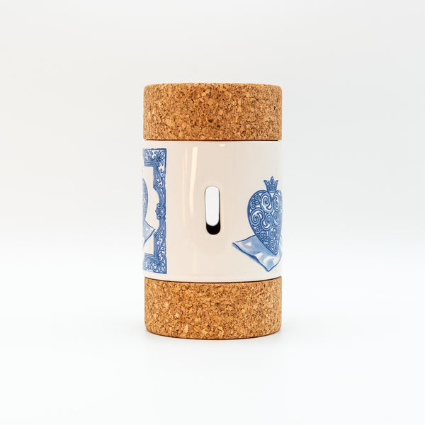 Cylinder 2 Lids The Viana Heart Tile - Sea Salt