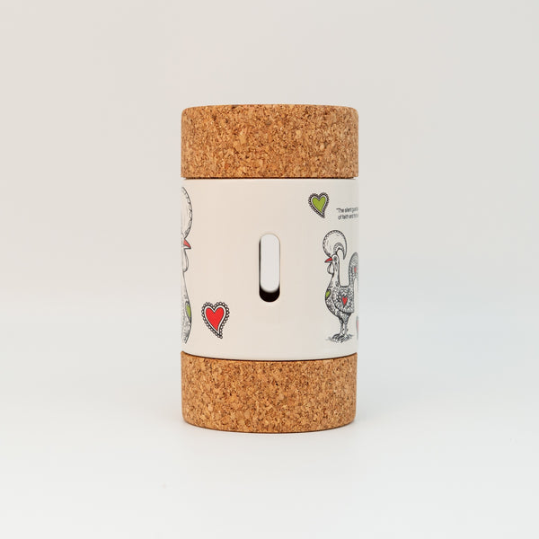 Cylinder 2 Lids The Barcelos Rooster Linear - Tawny