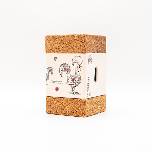 Cube 2 Lids The Barcelos Rooster Linear - Sea Salt